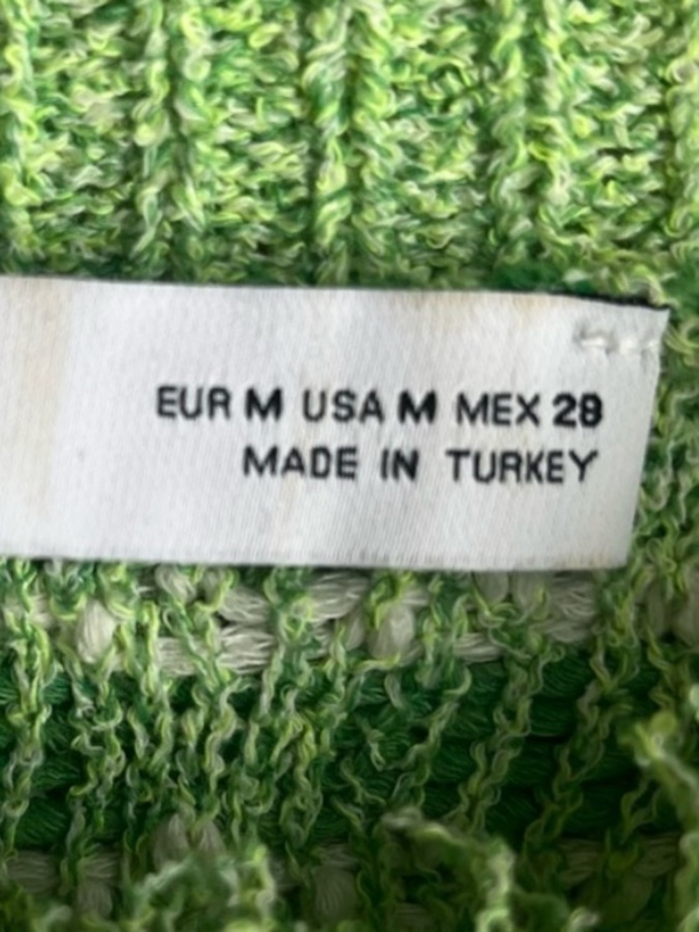 ZARA Green Striped Distressed Cropped Sweater Frayed Hem Knit Top - Picture 8 of 14